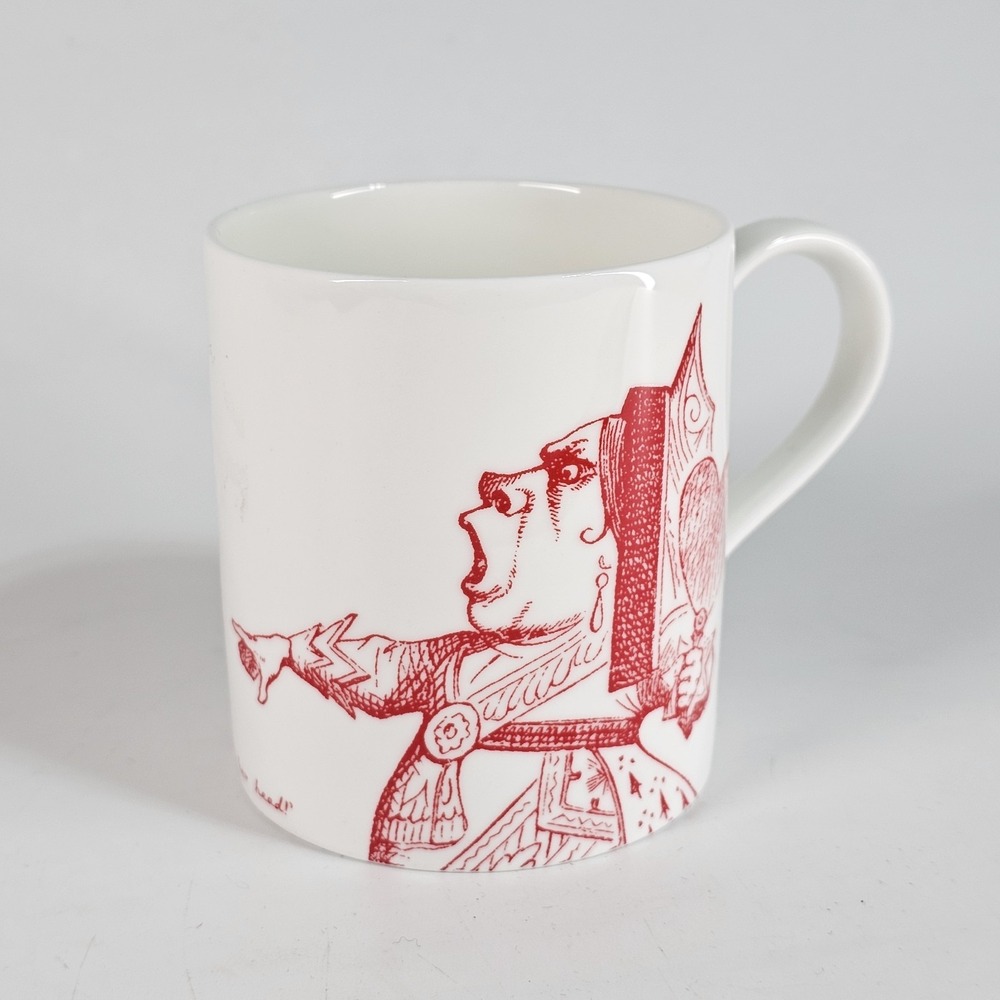 Whittard of Chelsea Alice In Wonderland Queen of Hearts Mug RARE Bone China Red